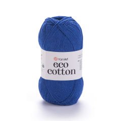 YARNART ECO COTTON - KNITTING YARN INDIGO BLUE - 774