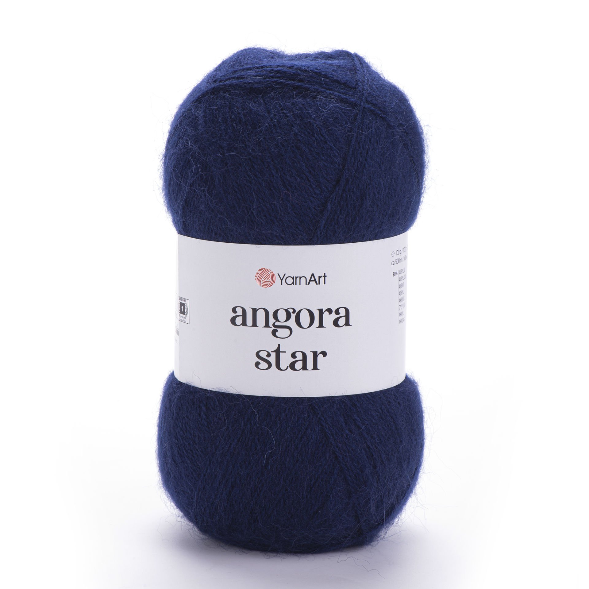YARNART ANGORA STAR - KNITTING YARN NAVY - 583