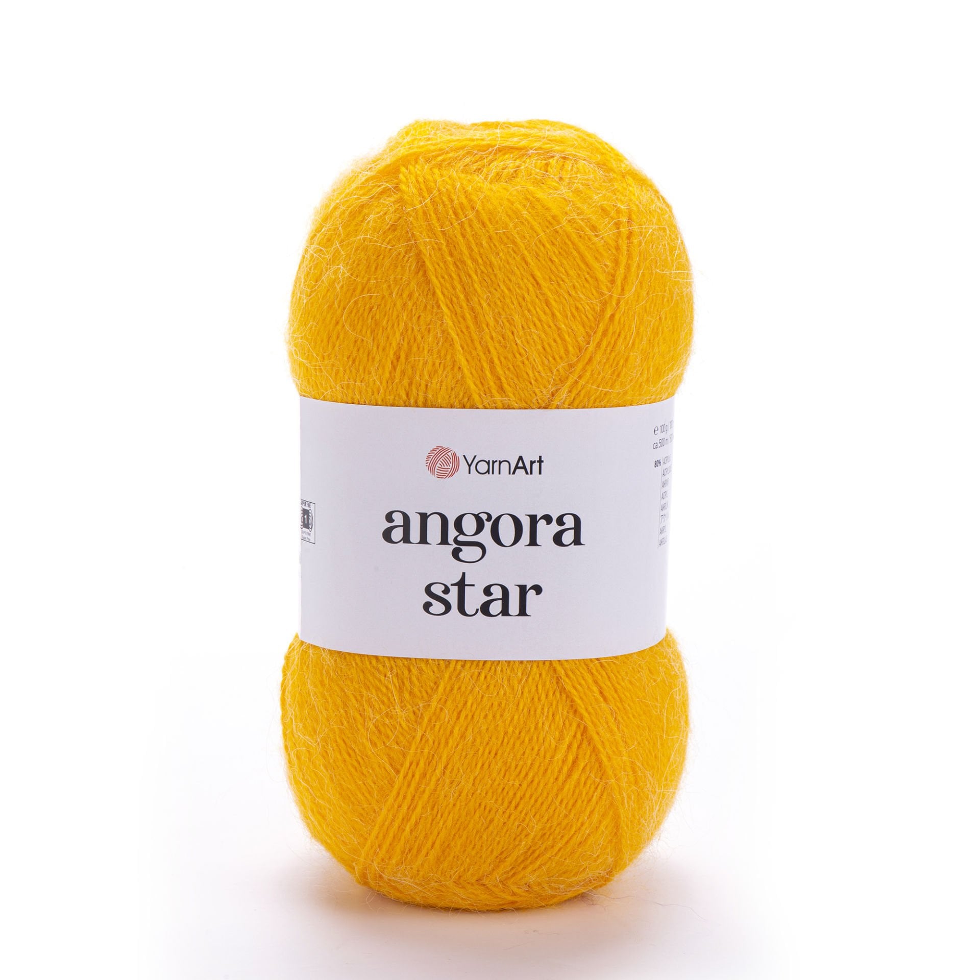YARNART ANGORA STAR - KNITTING YARN MUSTARD - 586