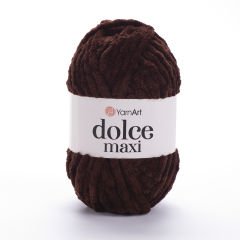 YARNART DOLCE MAXI - VELVET KNITTING YARN DARK BROWN - 775