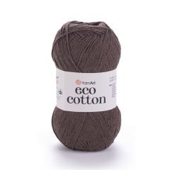 YARNART ECO COTTON - KNITTING YARN DARK BROWN - 777