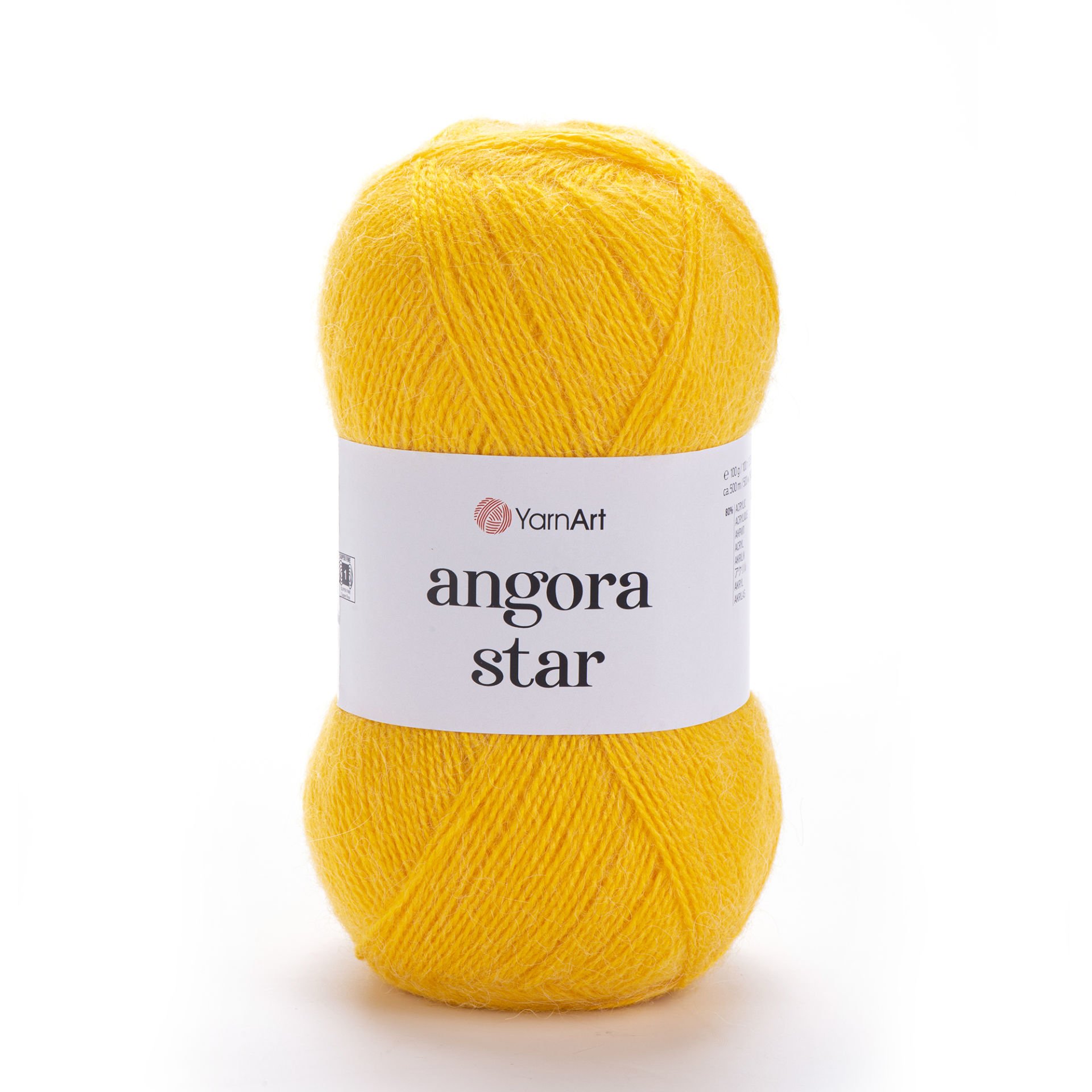 YARNART ANGORA STAR - KNITTING YARN DARK YELLOW - 3006