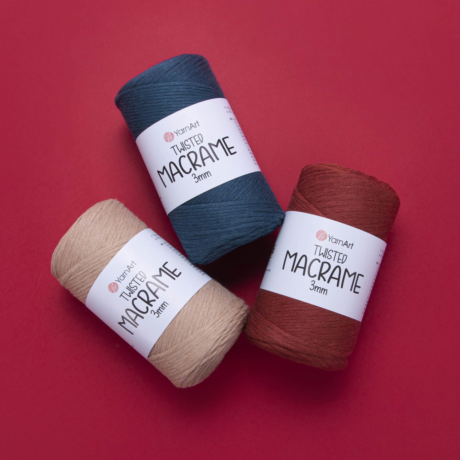 YARNART TWISTED MACRAME 3 MM - MACRAME CORD