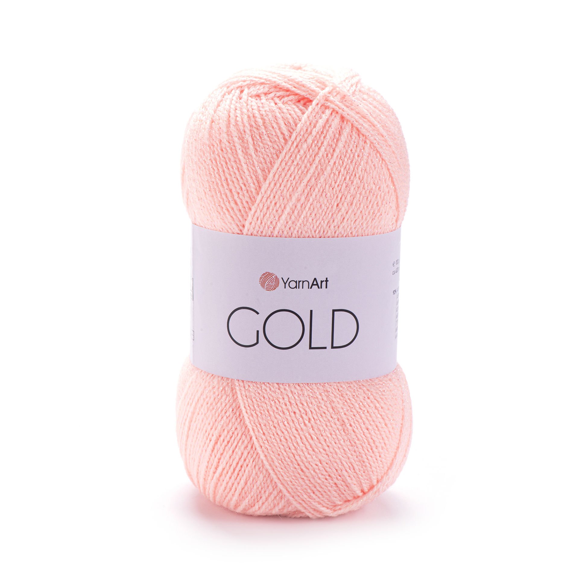 YARNART GOLD - GLITTERY KNITTING YARN PINKISH ORANGE - 9353