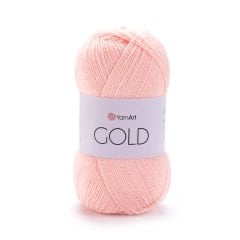 YARNART GOLD - GLITTERY KNITTING YARN PINKISH ORANGE - 9353