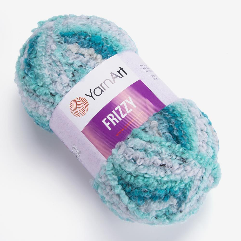YARNART FRIZZY - MULTICOLOR KNITTING YARN VARIEGATED - 417