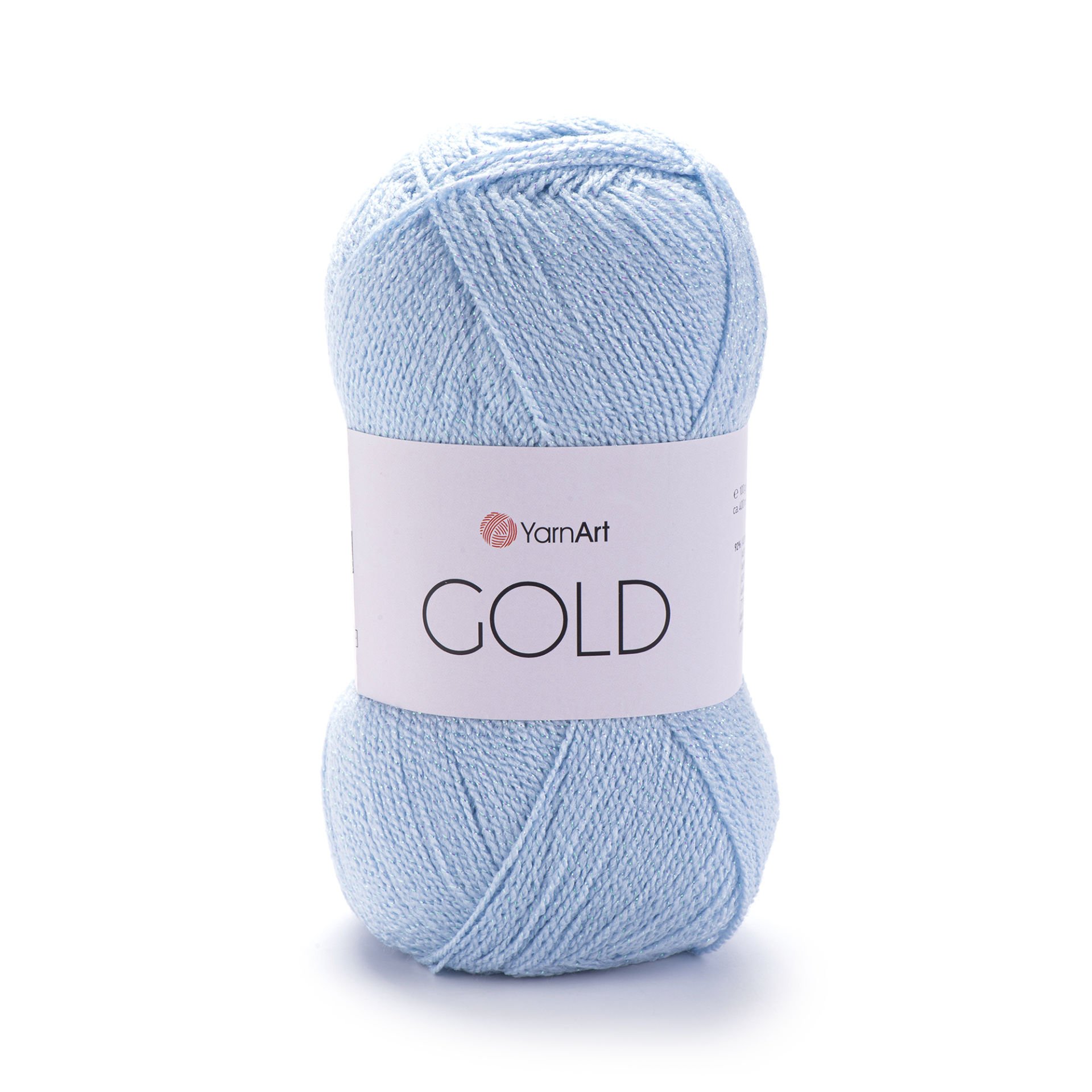 YARNART GOLD - GLITTERY KNITTING YARN BABY BLUE - 9355