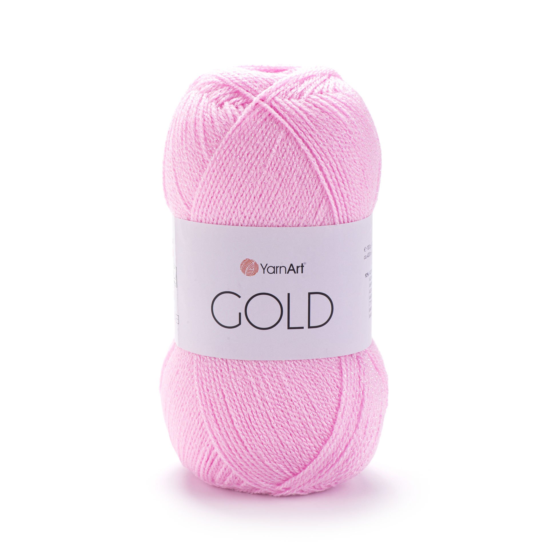 YARNART GOLD - GLITTERY KNITTING YARN CANDY PINK - 9356