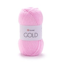 YARNART GOLD - GLITTERY KNITTING YARN CANDY PINK - 9356