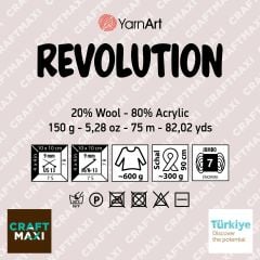 YARNART REVOLUTION - MULTICOLOR KNITTING YARN VARIEGATED - 1600