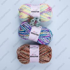 YARNART REVOLUTION - MULTICOLOR KNITTING YARN
