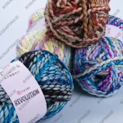 YARNART REVOLUTION - MULTICOLOR KNITTING YARN