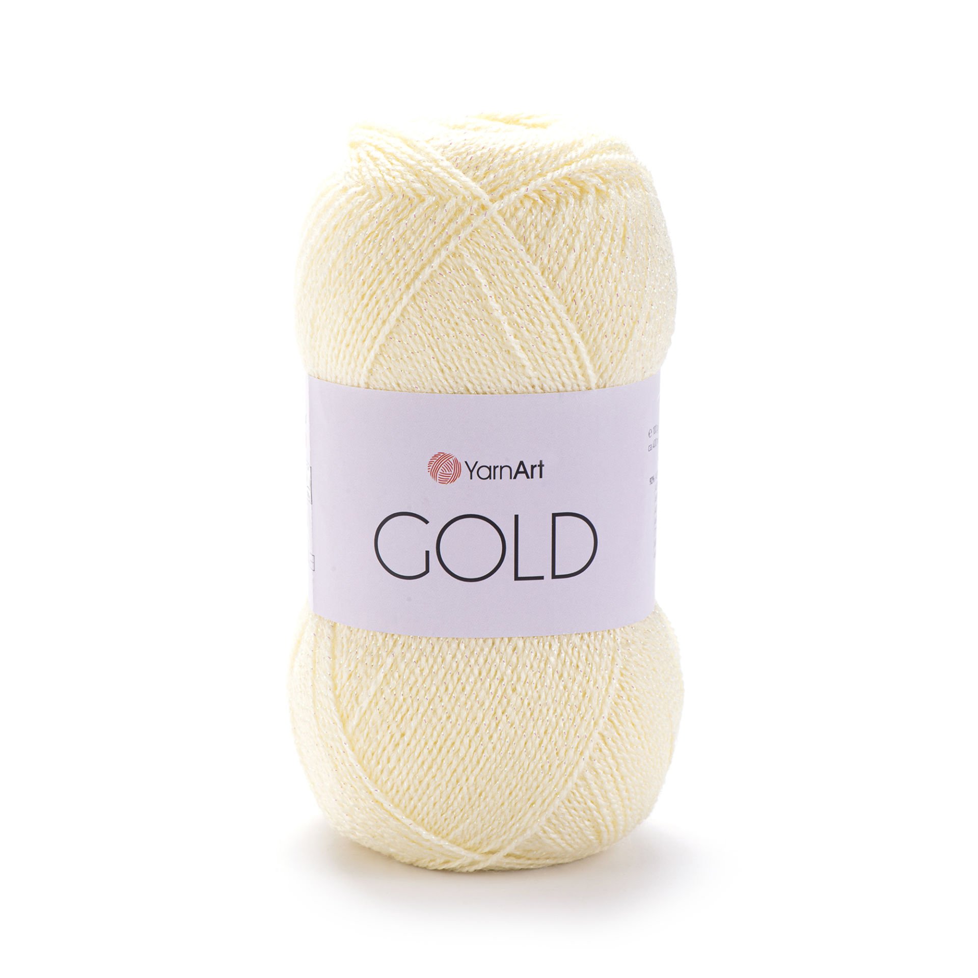 YARNART GOLD - GLITTERY KNITTING YARN LIGHT YELLOW - 9383