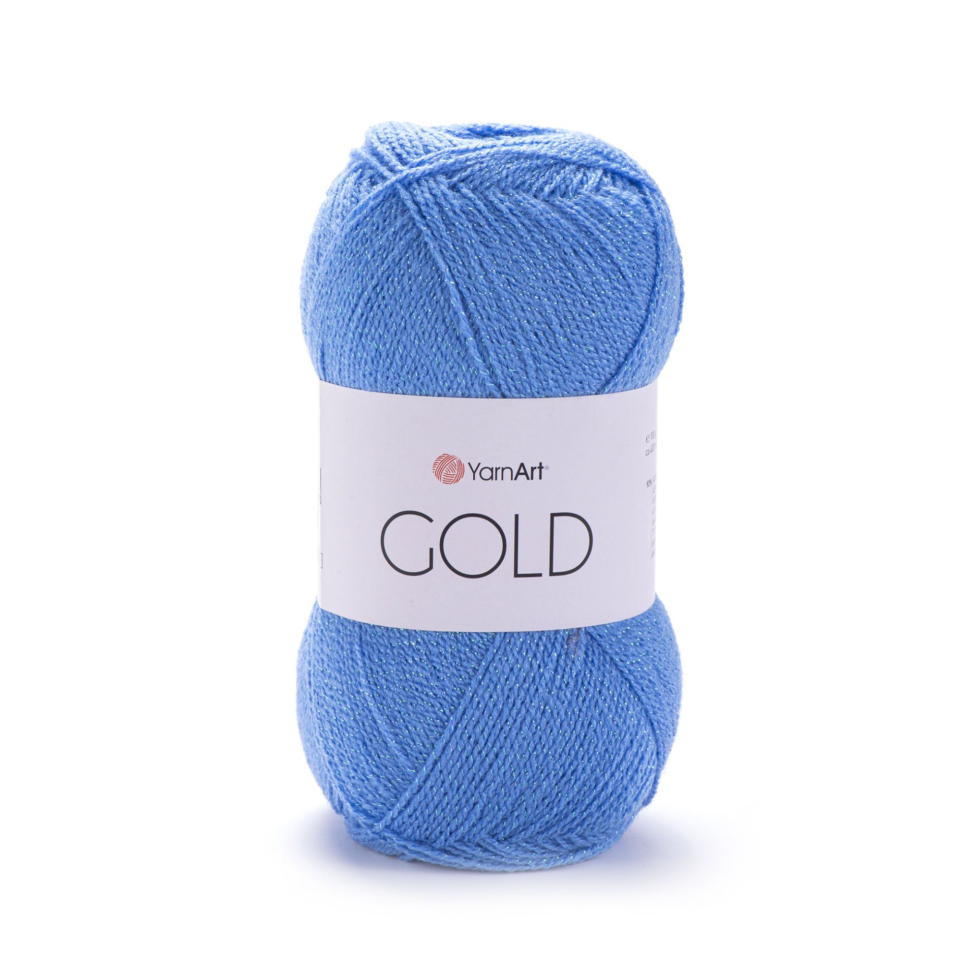 YARNART GOLD - GLITTERY KNITTING YARN BLUE - 9376