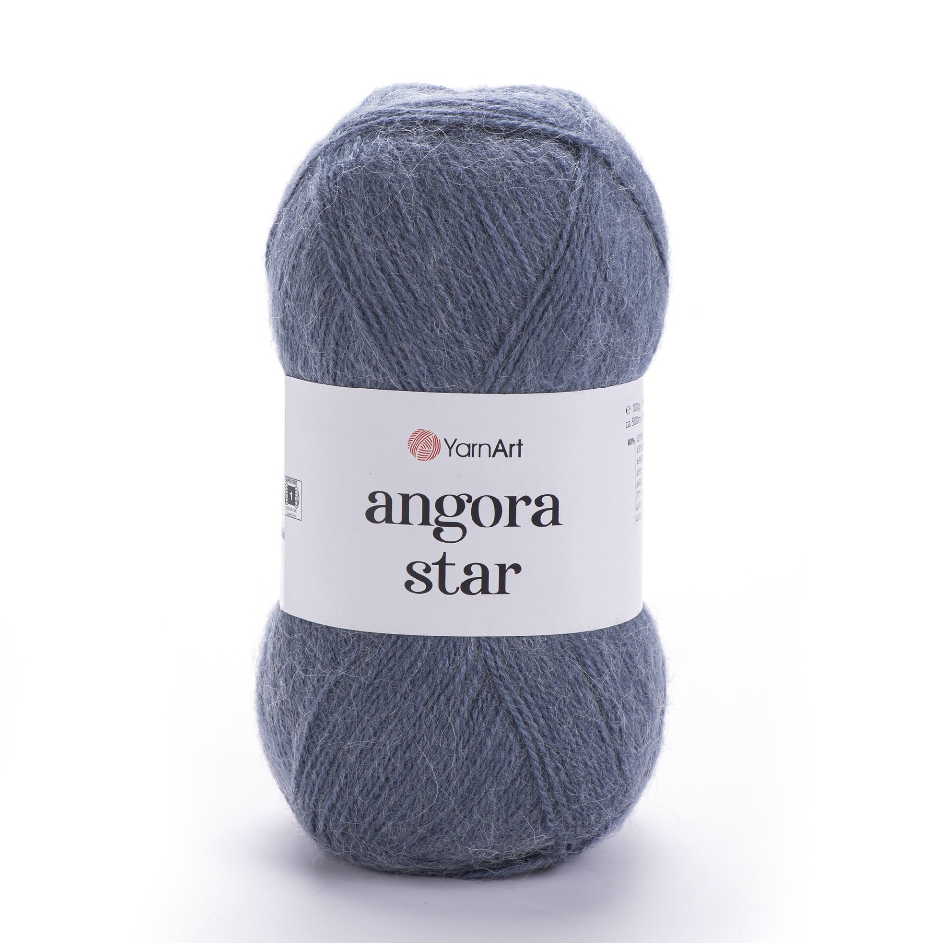 YARNART ANGORA STAR - KNITTING YARN BLUE-GREY - 3864