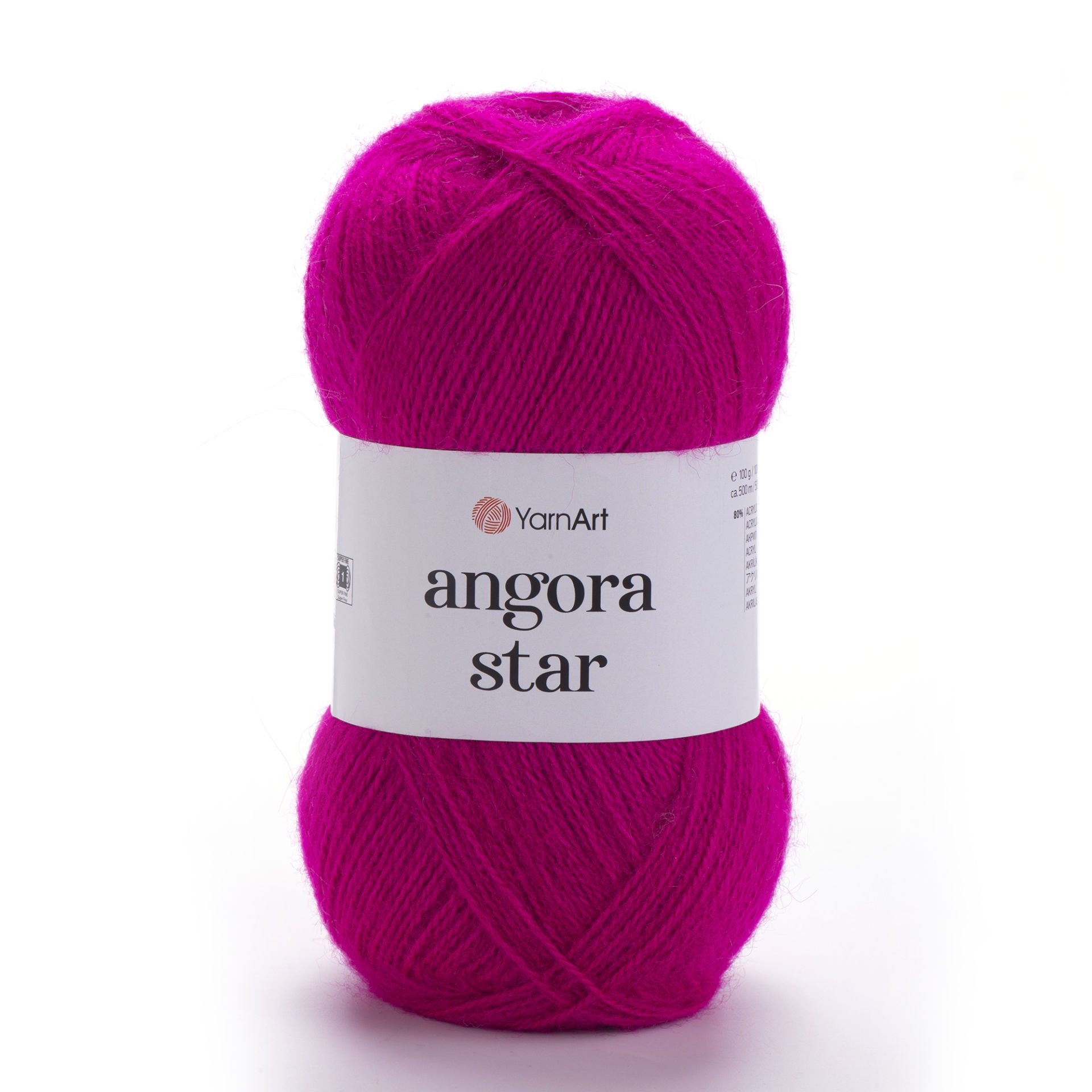 YARNART ANGORA STAR - KNITTING YARN FUCHSIA - 8041