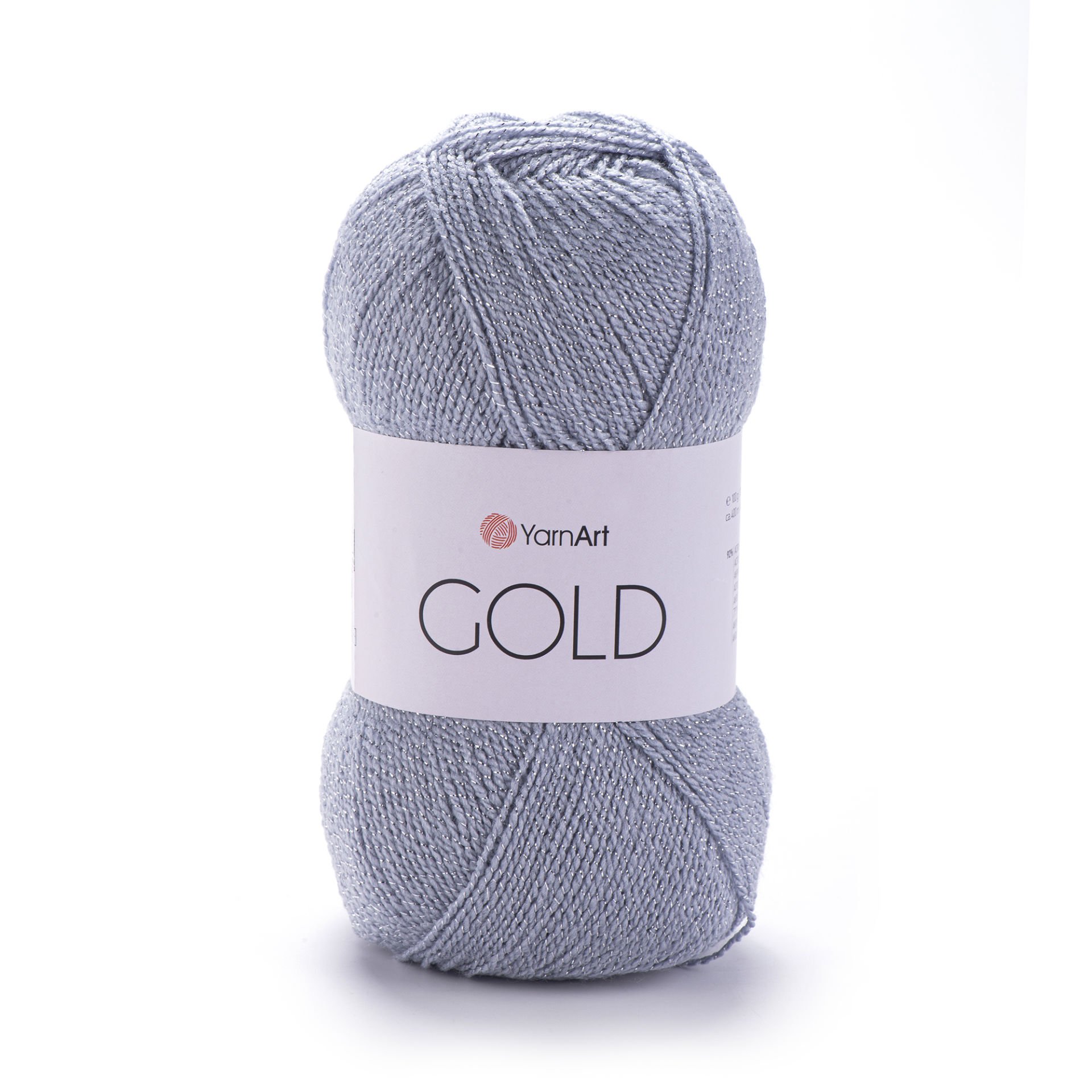 YARNART GOLD - GLITTERY KNITTING YARN GREY - 14500
