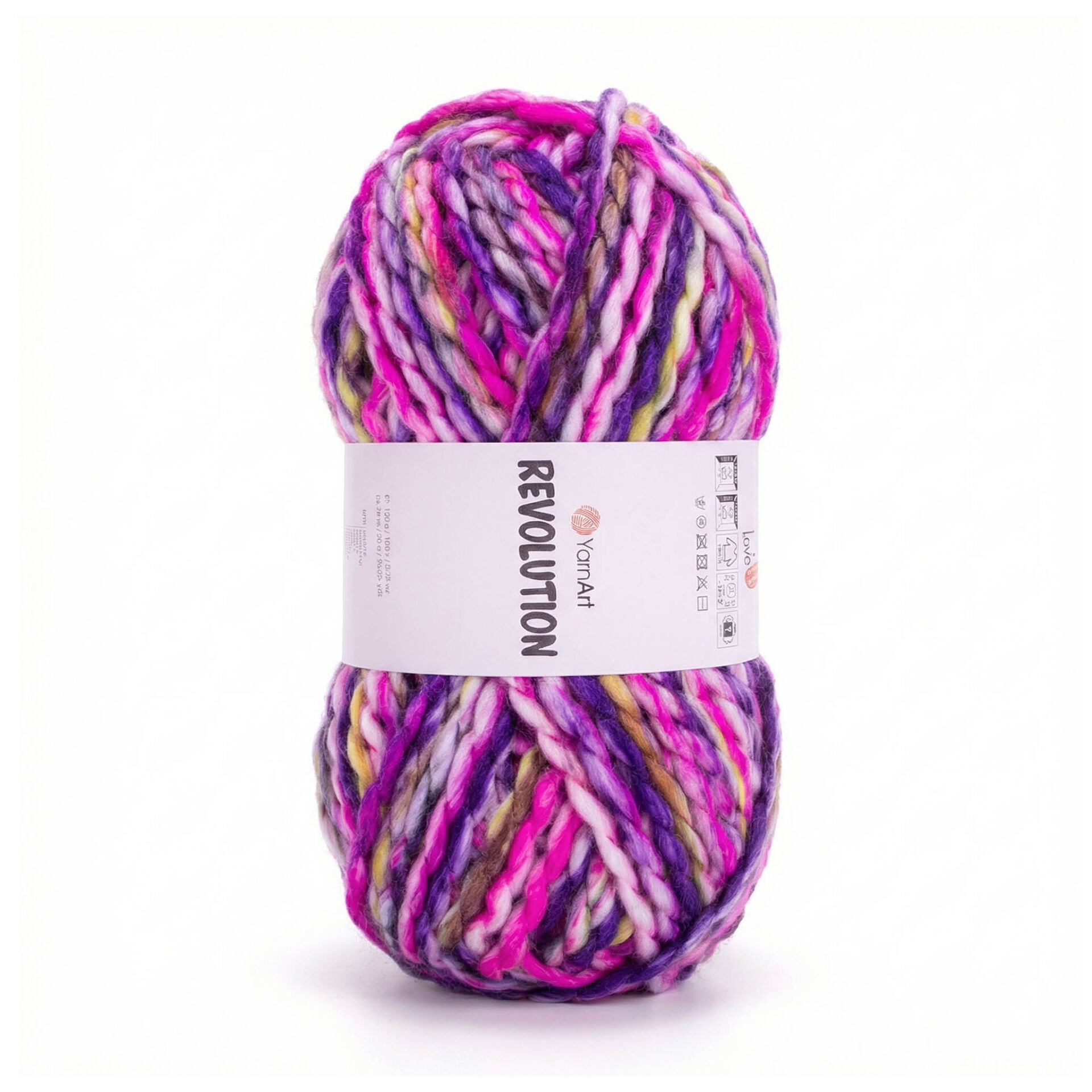 YARNART REVOLUTION - MULTICOLOR KNITTING YARN VARIEGATED - 1605