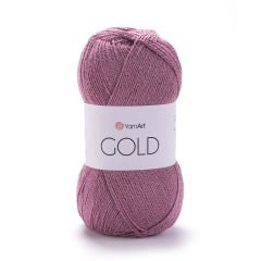 YARNART GOLD - GLITTERY KNITTING YARN DUSTY ROSE - 10595