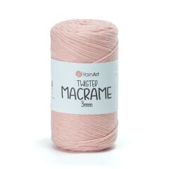 YARNART TWISTED MACRAME 3 MM - MACRAME CORD PINKISH ORANGE - 767