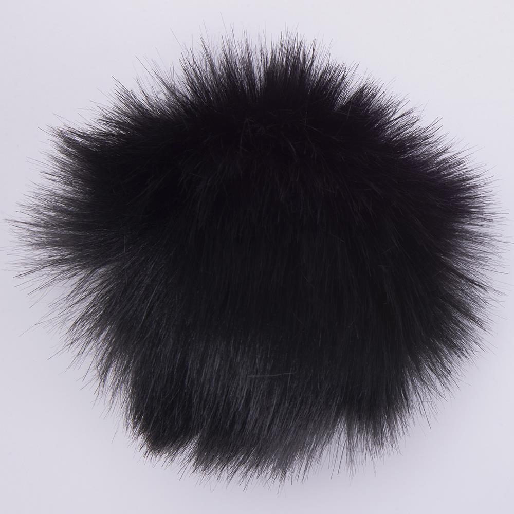 YARNART FURRY POMPONS - POM POM BLACK - 55