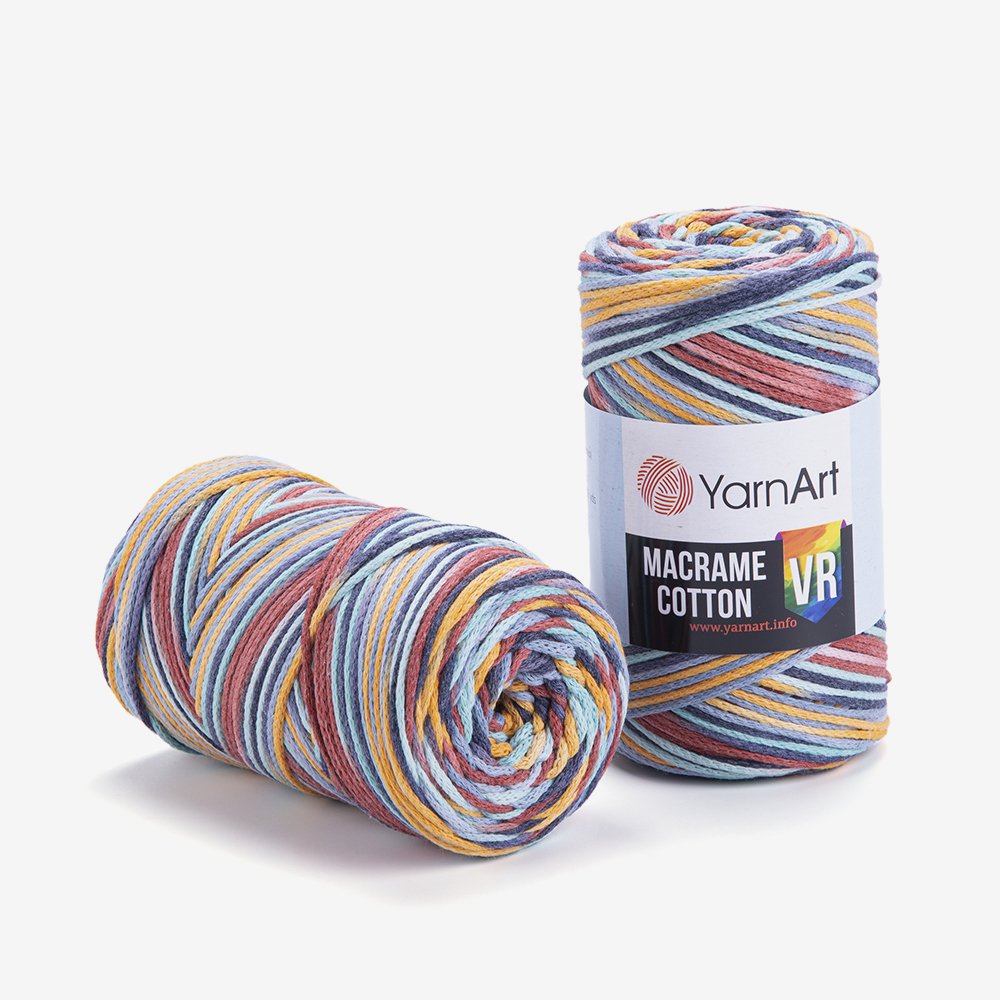 YARNART MACRAME COTTON VR - MACRAME CORD VARIEGATED - 925