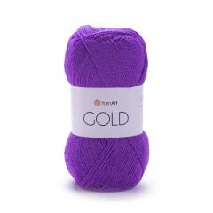 YARNART GOLD - GLITTERY KNITTING YARN PURPLE - 9002