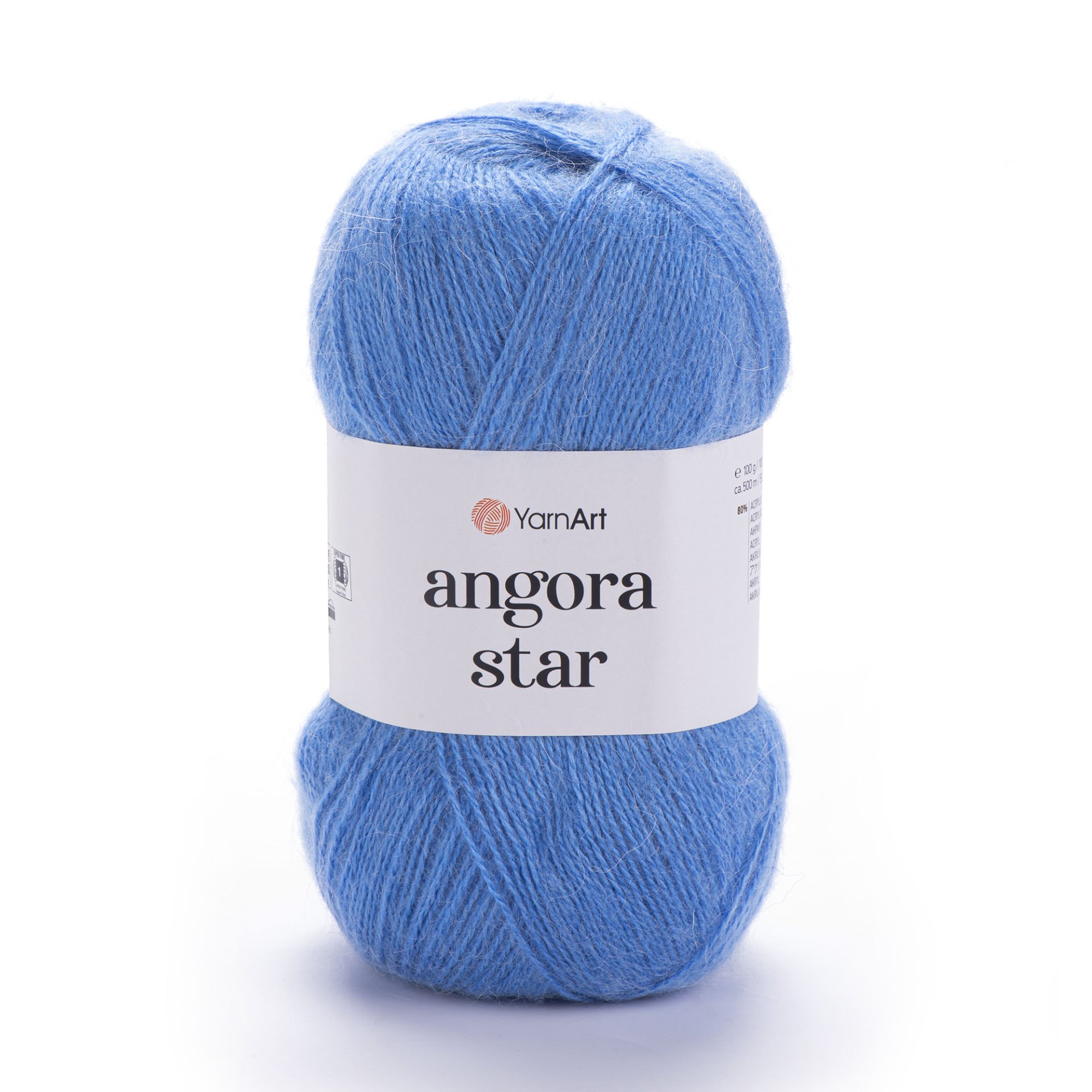 YARNART ANGORA STAR - KNITTING YARN BLUE - 600