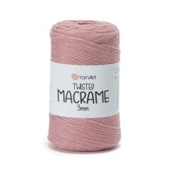 YARNART TWISTED MACRAME 3 MM - MACRAME CORD DUSTY ROSE - 792