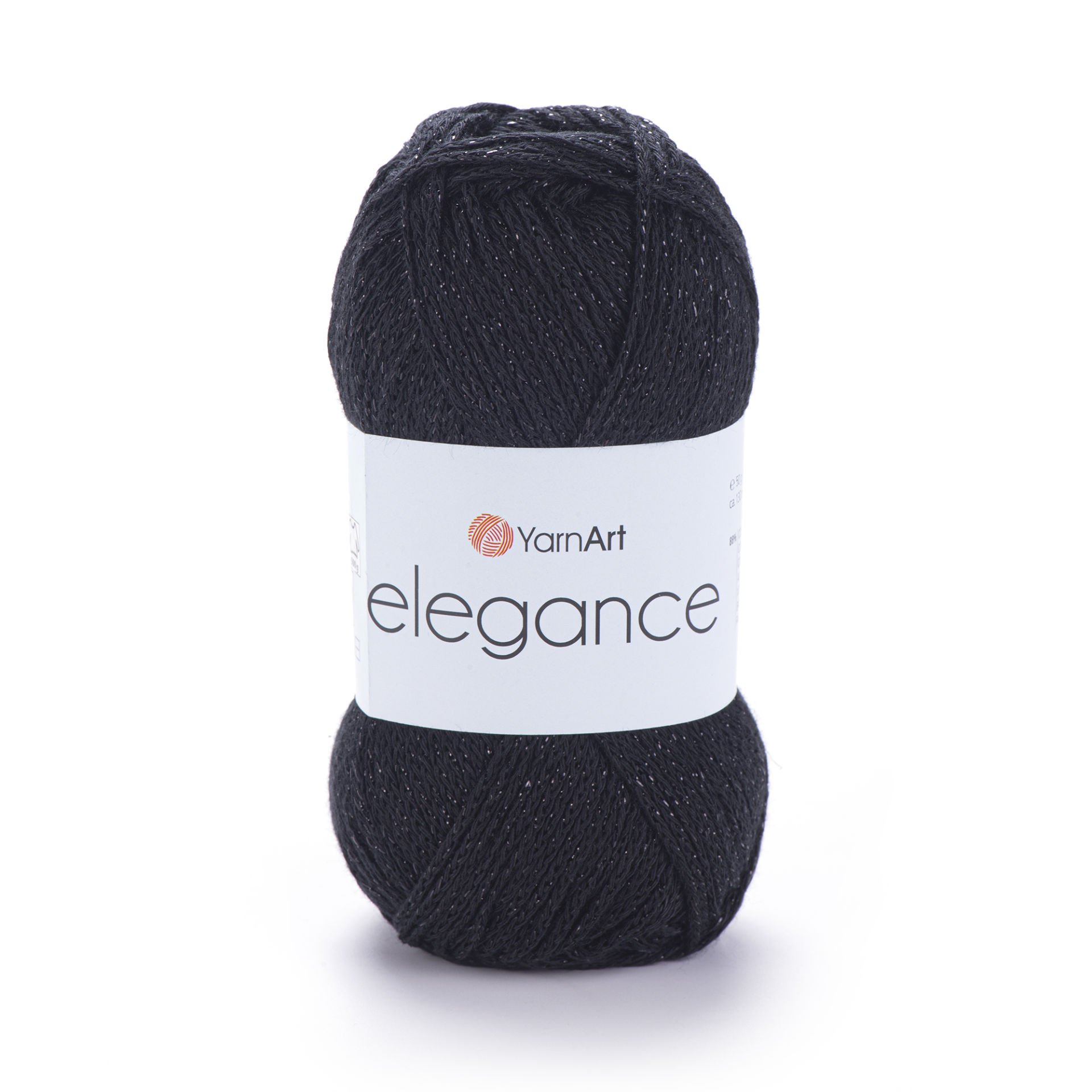 YARNART ELEGANCE - GLITTERY KNITTING YARN BLACK - 104