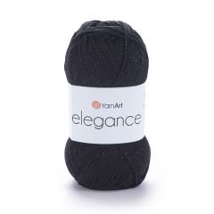 YARNART ELEGANCE - GLITTERY KNITTING YARN BLACK - 104