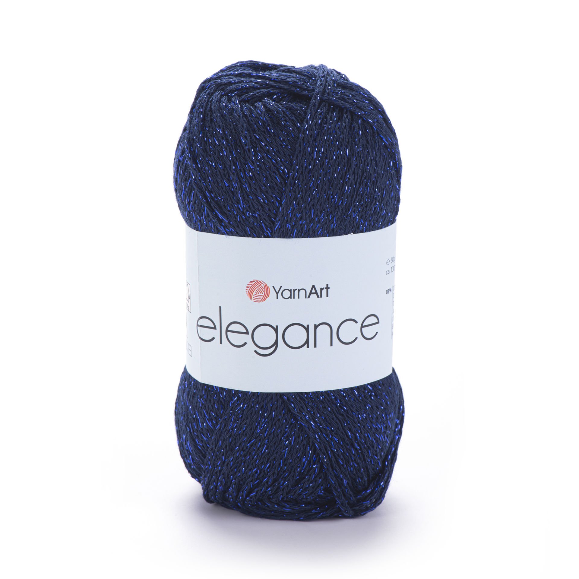 YARNART ELEGANCE - GLITTERY KNITTING YARN DARK BLUE - 105