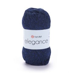 YARNART ELEGANCE - GLITTERY KNITTING YARN DARK BLUE - 105
