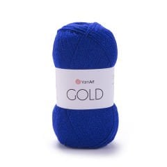 YARNART GOLD - GLITTERY KNITTING YARN SAXE BLUE - 9045
