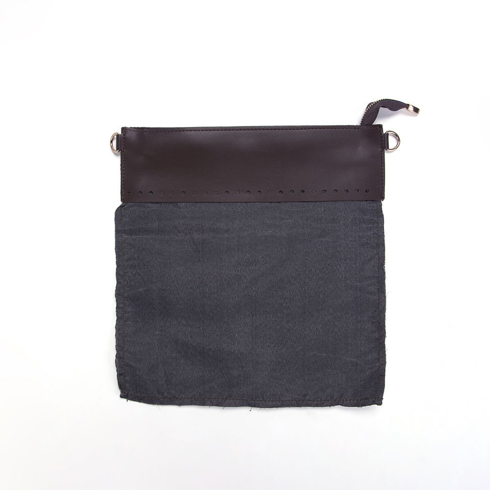 BAG ZIPPER WITH LINING 28 CM BROWN