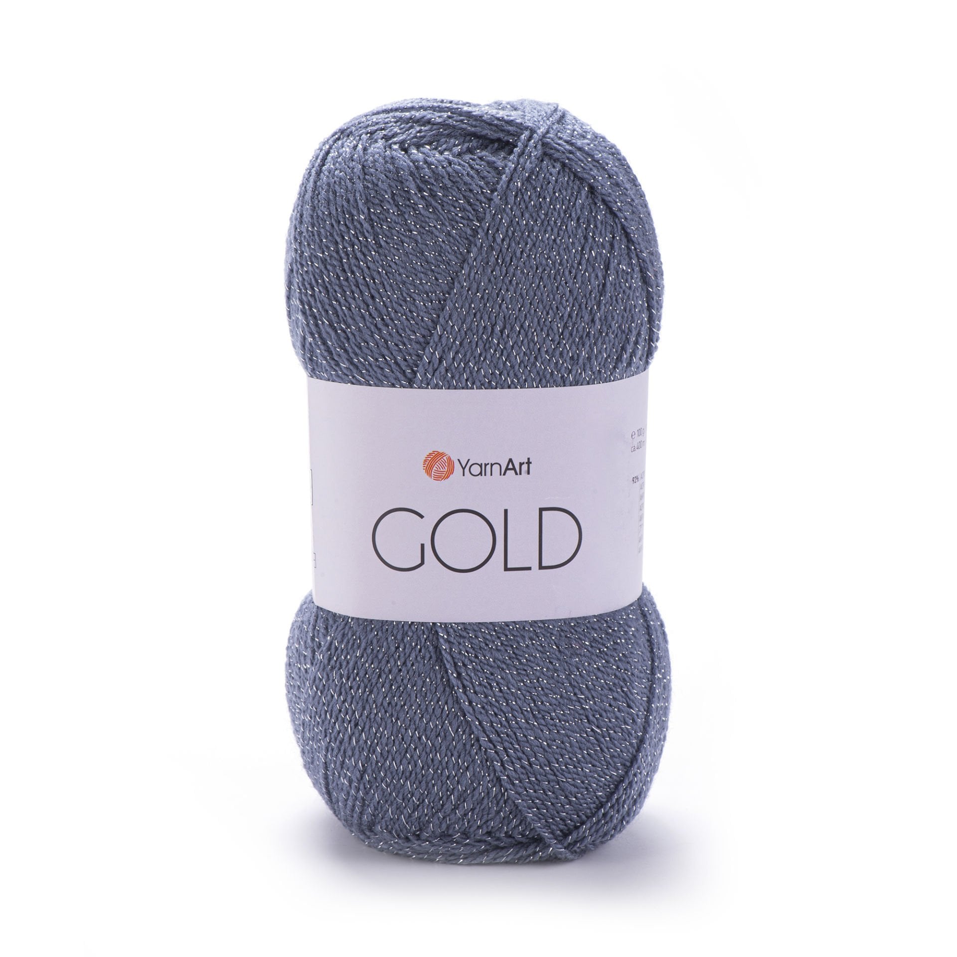 YARNART GOLD - GLITTERY KNITTING YARN BLUE-GREY - 9044