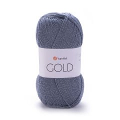 YARNART GOLD - GLITTERY KNITTING YARN BLUE-GREY - 9044