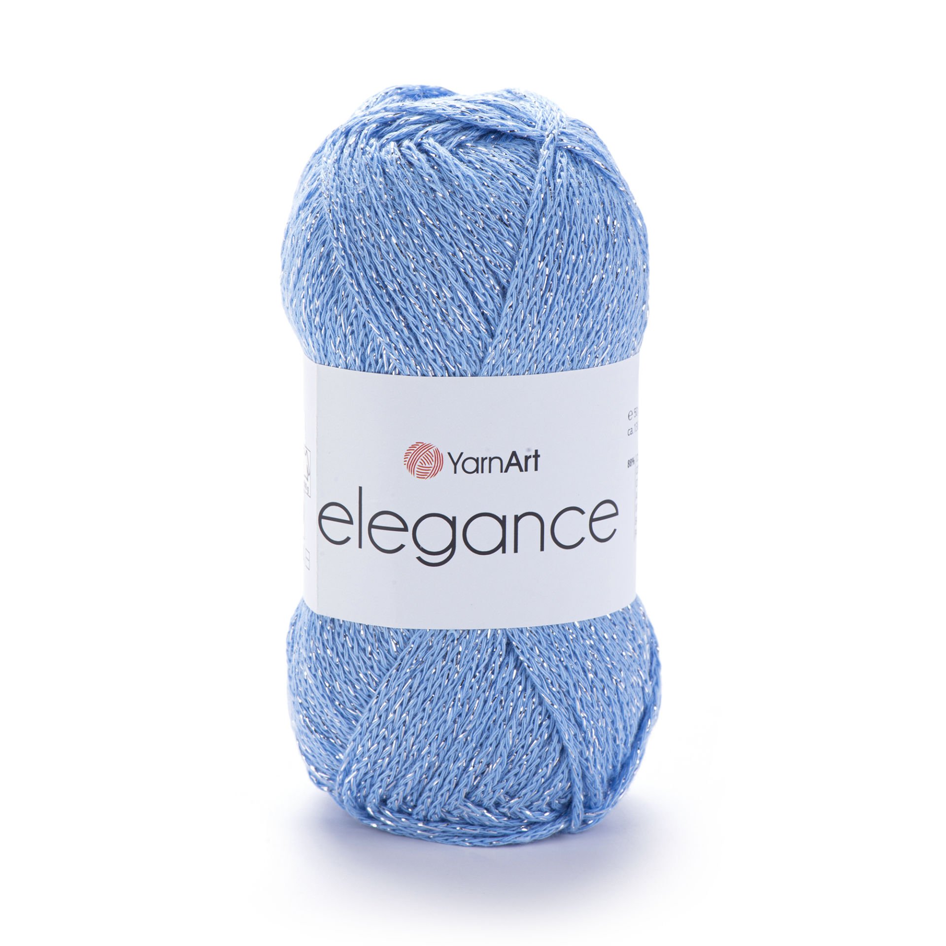 YARNART ELEGANCE - GLITTERY KNITTING YARN BABY BLUE - 107
