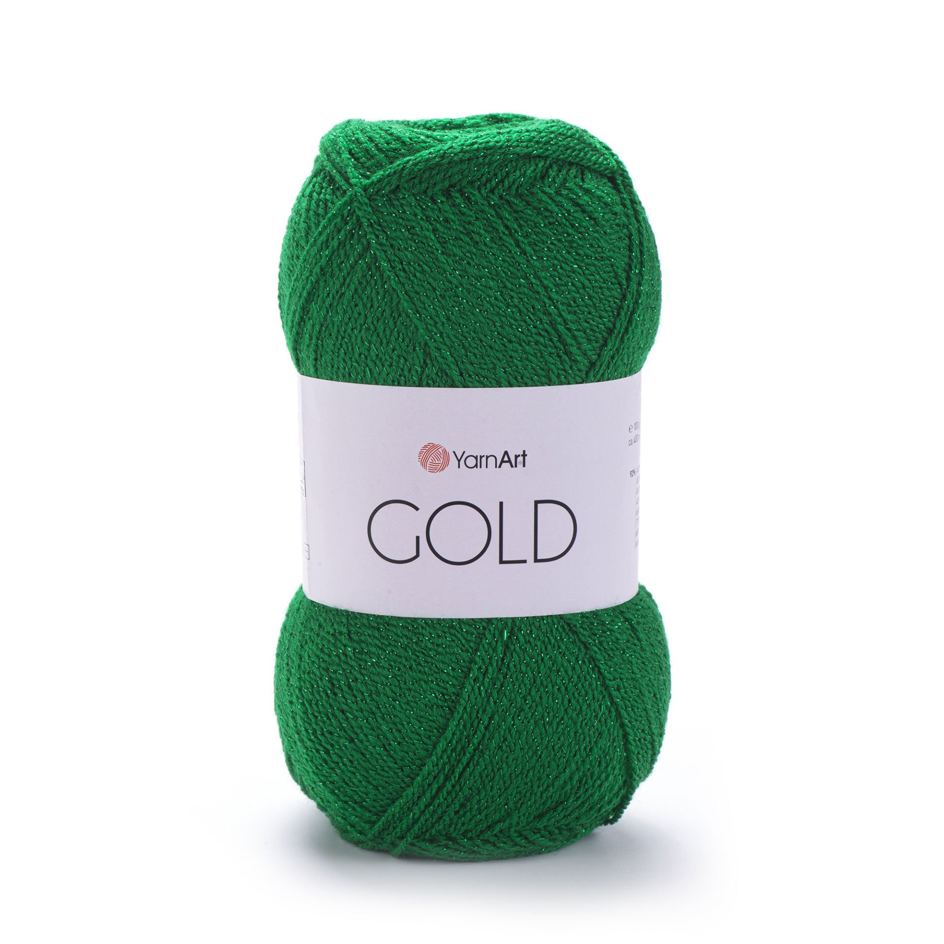 YARNART GOLD - GLITTERY KNITTING YARN GREEN - 9049