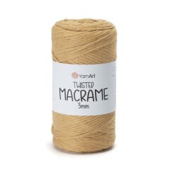 YARNART TWISTED MACRAME 3 MM - MACRAME CORD MUSTARD - 796