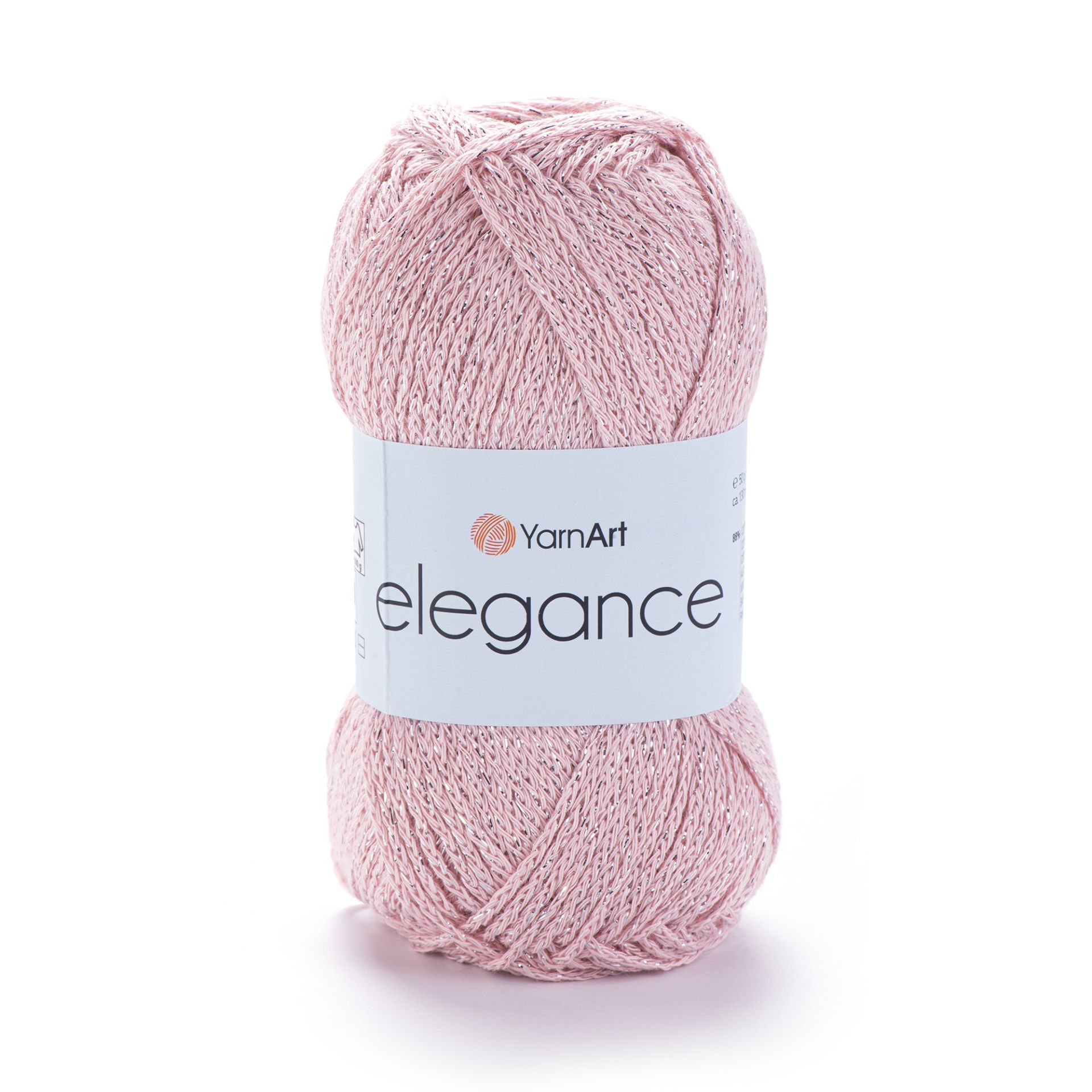 YARNART ELEGANCE - GLITTERY KNITTING YARN POWDER PINK - 108