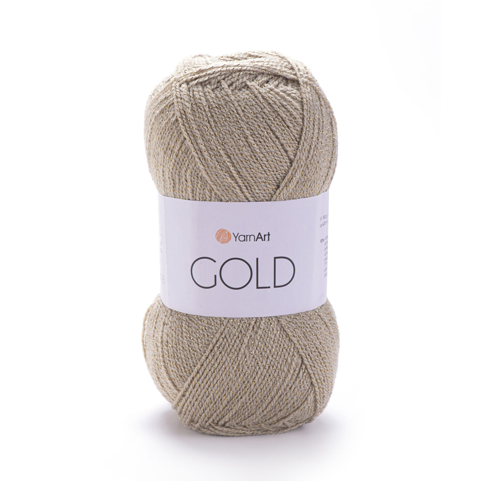 YARNART GOLD - GLITTERY KNITTING YARN BEIGE - 9048