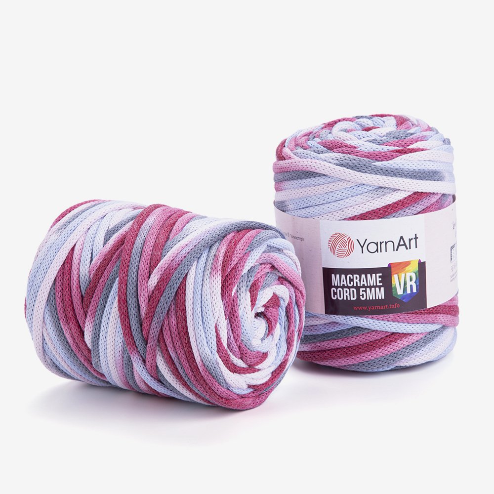 YARNART MACRAME CORD 5 MM VR - MACRAME CORD VARIEGATED - 917