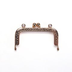 RECTANGLE BAG FRAME 8.5 CM ROSE