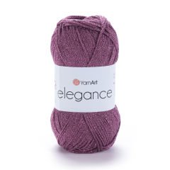 YARNART ELEGANCE - GLITTERY KNITTING YARN DUSTY ROSE - 112