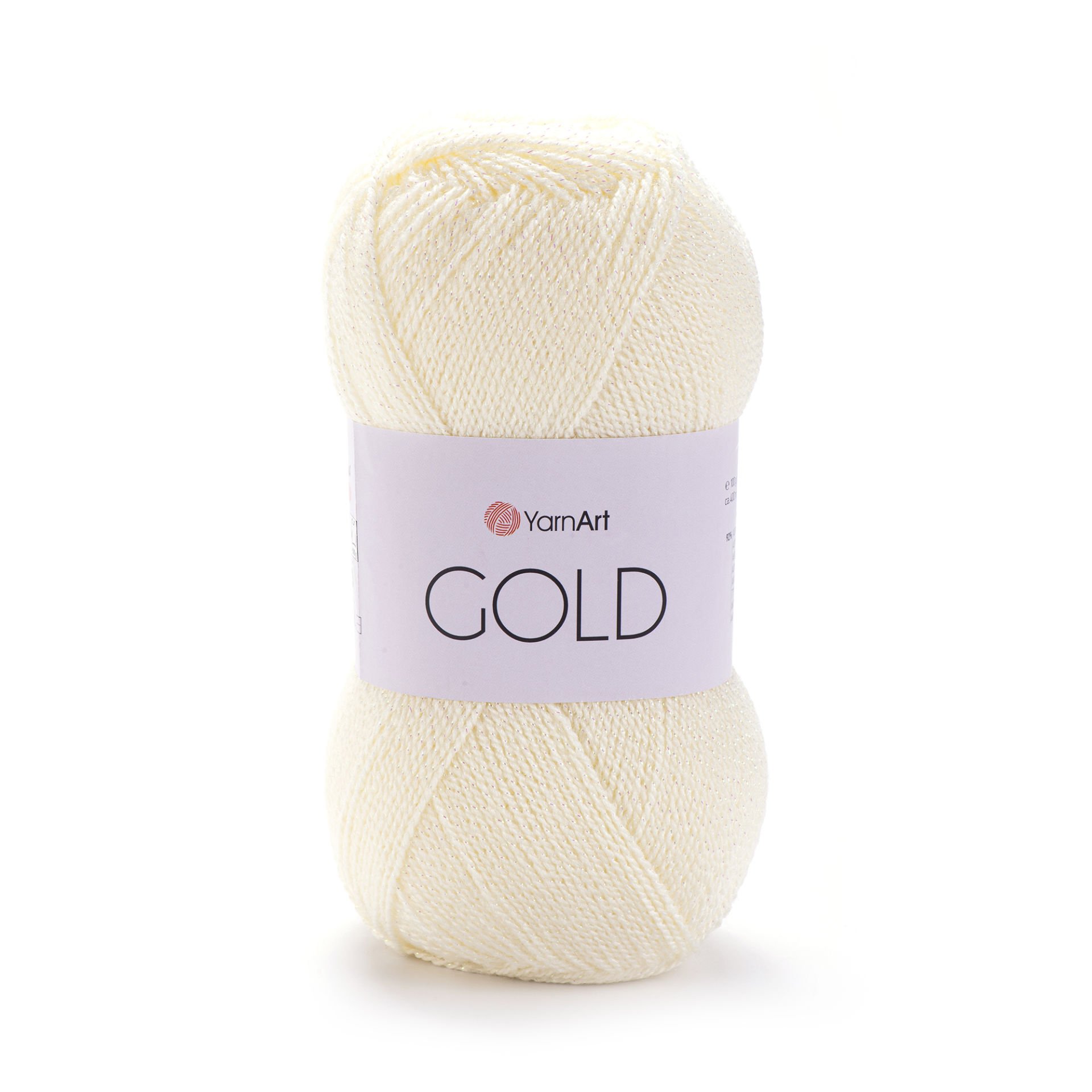 YARNART GOLD - GLITTERY KNITTING YARN CREAM - 9525