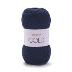 YARNART GOLD - GLITTERY KNITTING YARN NAVY - 9033