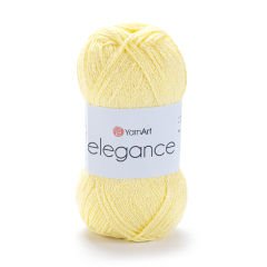YARNART ELEGANCE - GLITTERY KNITTING YARN LIGHT YELLOW - 116