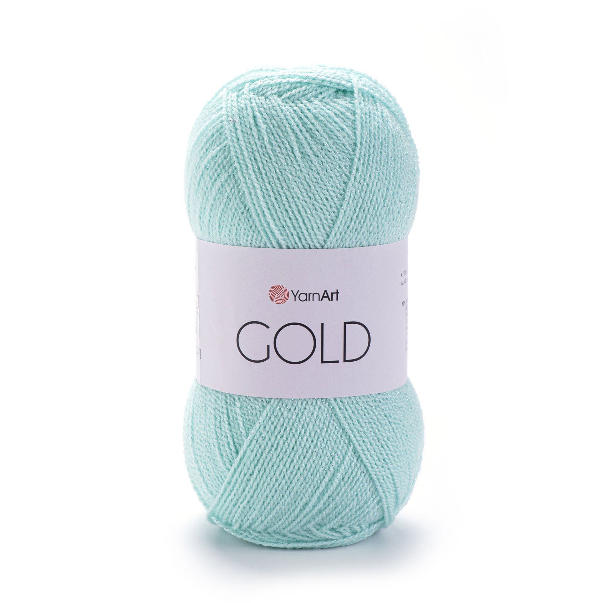 YARNART GOLD - GLITTERY KNITTING YARN LIGHT TURQUOISE - 9856
