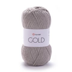 YARNART GOLD - GLITTERY KNITTING YARN LIGHT BEIGE - 9857